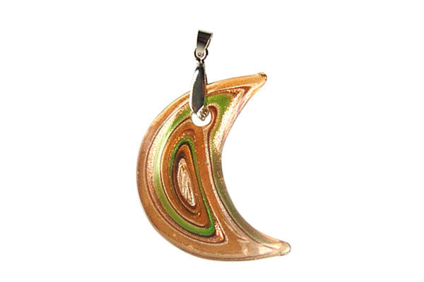 Lampwork Art Glass Moon Pendants - 13 Styles