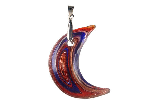 Lampwork Art Glass Moon Pendants - 13 Styles