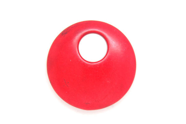 Howlite (Red) Donut Top Hole - 45mm - Piece - unbranded Howlite pendant for jewelry making
