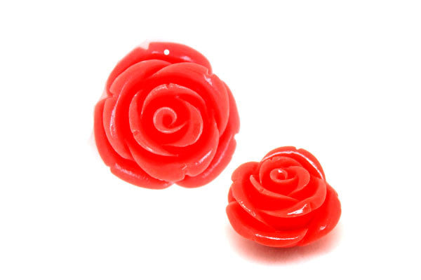 Synthetic Coral (Pink) Rose - 36mm - Piece - unbranded Synthetic Coral pendant for jewelry making