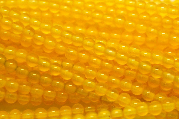 Citrine Beads - Citrine) Round - 3mm - 16-inch - unbranded beads for jewelry making