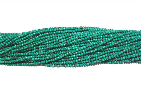 Azurite & Malachite Beads - Malachite (Synthetic) Round - 2mm - 16-inch - unbranded beads for jewelry making