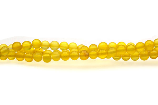 Citrine Beads - Citrine) Round - 4mm - 16-inch - unbranded beads for jewelry making