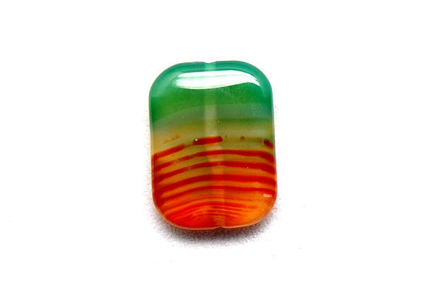 Agate (Rainbow) Flat Rectangle - 22x30mm - Piece - unbranded Agate pendant for jewelry making