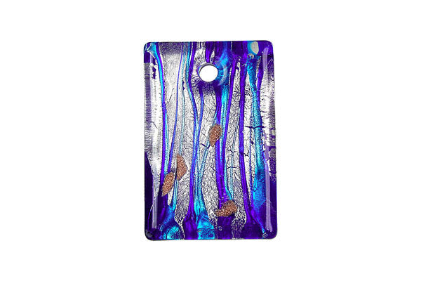 Lampwork Art Glass Flat Rectangle Pendants - 6 Styles
