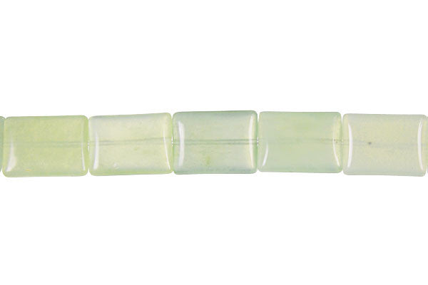 New Jade Beads - Puffy Rectangle - 8x10mm - 16-inch - unbranded beads for jewelry making