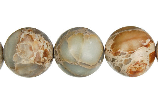 Aqua Terra Jasper Beads - Round - 16mm - 16-inch - unbranded beads for jewelry making
