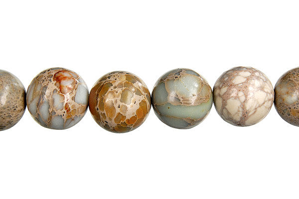 Aqua Terra Jasper Beads - Round - 18mm - 16-inch - unbranded beads for jewelry making