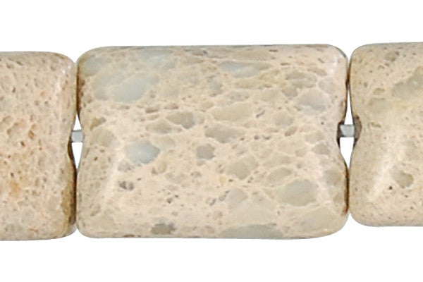 Aqua Terra Jasper Beads - Flat Rectangle (B) - 22x30mm - 16-inch - unbranded beads for jewelry making