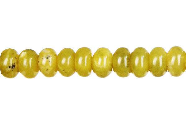 Olive Jade Beads - Light) Rondelle (Dark) - 5x8mm - 16-inch - unbranded beads for jewelry making