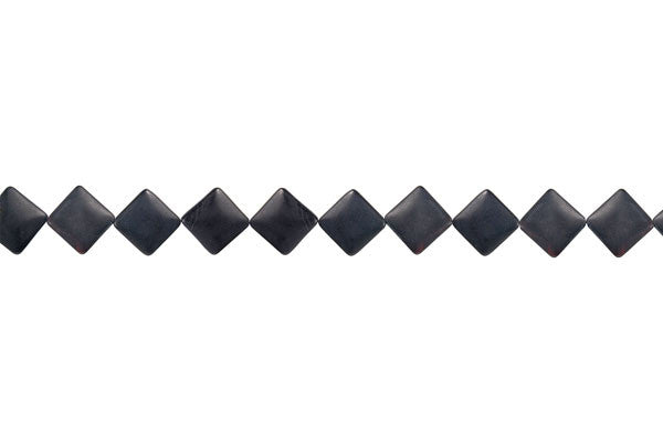 Matte Black Onyx Beads - Diamond Square - 6x6mm - 16-inch - unbranded beads for jewelry making