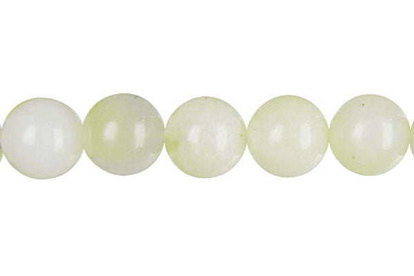 New Jade Beads - Round (Light) - 16mm - 16-inch - unbranded beads for jewelry making