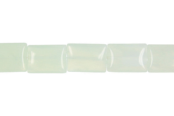 New Jade Beads - Puffy Rectangle (Light) - 13x18mm - 16-inch - unbranded beads for jewelry making