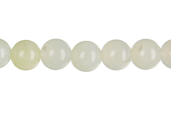 New Jade Beads - Round (Light) - 14mm - 16-inch - unbranded beads for jewelry making