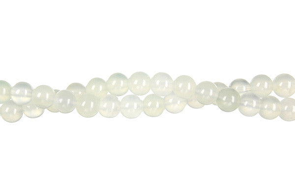 New Jade Beads - Round (Light) - 6mm - 16-inch - unbranded beads for jewelry making