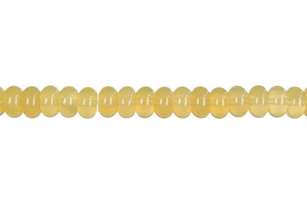 Yellow Opal Beads - Rondelle (Light A) - 4x6mm - 16-inch - unbranded beads for jewelry making