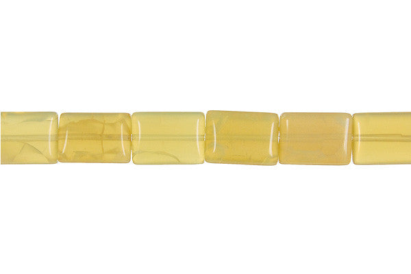 Yellow Opal Beads - Flat Rectangle (Light A) - 8x10mm - 16-inch - unbranded beads for jewelry making