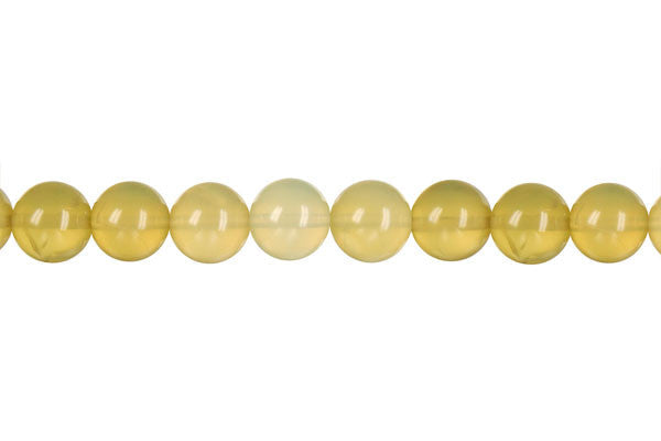 Yellow Opal Beads - Round (Light A) - 6mm - 16-inch - unbranded beads for jewelry making