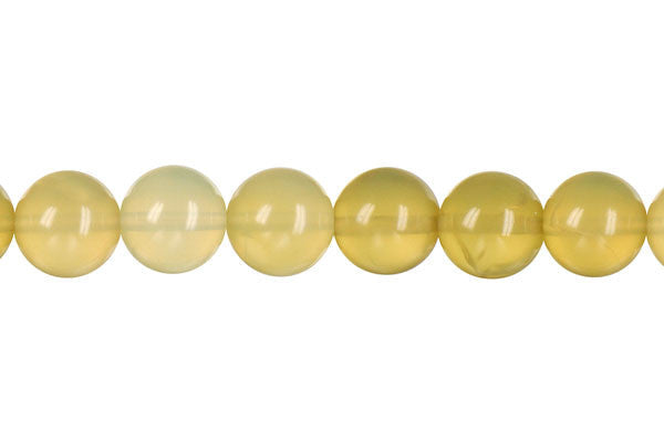 Yellow Opal Beads - Round (Light A) - 8mm - 16-inch - unbranded beads for jewelry making