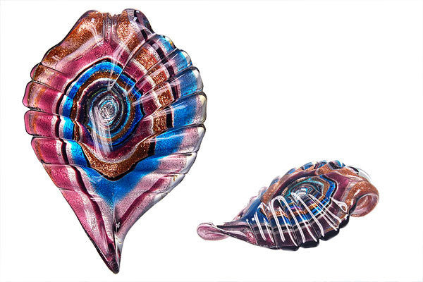 Lampwork Art Glass Leaf Pendants - 48 Styles