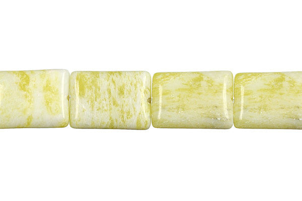 Lemon Jade Beads - Flat Rectangle - 12x16mm - 16-inch - unbranded beads for jewelry making
