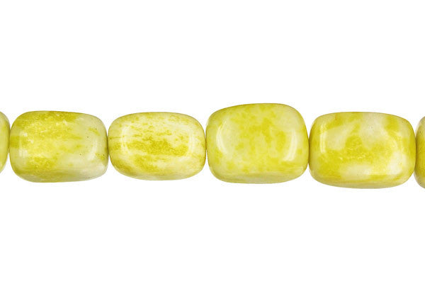 Lemon Jade Beads - Smooth Nugget (A) - 10x14mm - 16-inch - unbranded beads for jewelry making