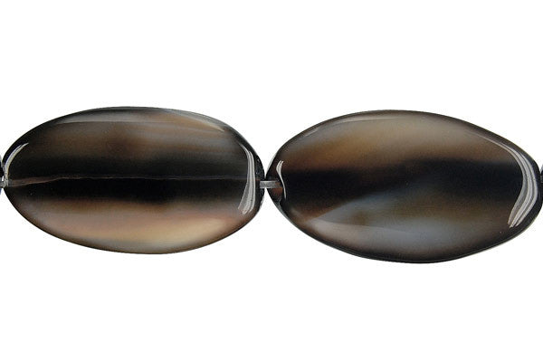 Opalite Onyx Beads - Flat Rice - 15x30mm - 16-inch - unbranded beads for jewelry making