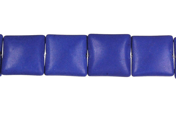 Lapis Beads - Dyed) Square - 14x14mm - 16-inch - unbranded beads for jewelry making