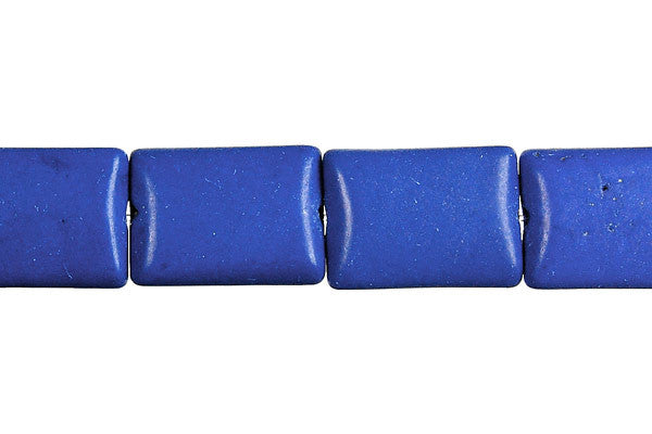 Lapis Beads - Dyed) Flat Rectangle - 13x18mm - 16-inch - unbranded beads for jewelry making