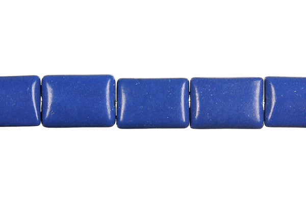 Lapis Beads - Dyed) Flat Rectangle - 10x14mm - 16-inch - unbranded beads for jewelry making