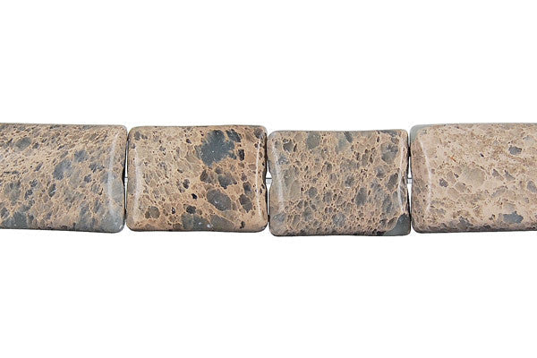 Aqua Terra Jasper Beads - Flat Rectangle (B) - 12x16mm - 16-inch - unbranded beads for jewelry making