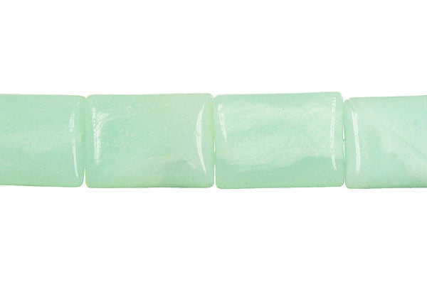 Amazonite Beads - Flat Rectangle (Light) - 13x18mm - 16-inch - unbranded beads for jewelry making