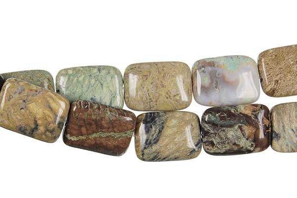 African Onyx Beads - Flat Rectangle - 12x16mm - 16-inch - unbranded beads for jewelry making
