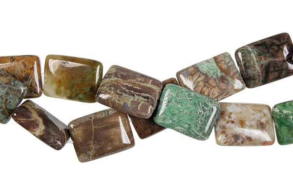 African Onyx Beads - Flat Rectangle - 10x14mm - 16-inch - unbranded beads for jewelry making