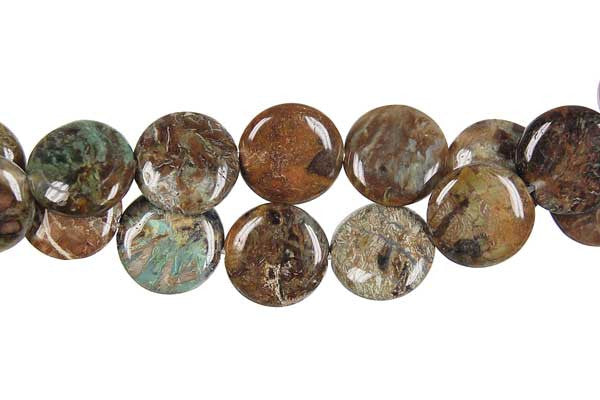 African Onyx Beads - Coin - 14x14mm - 16-inch - unbranded beads for jewelry making