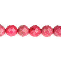 Rhodonite Beads - Faceted Round - 16mm - 16-inch - unbranded beads for jewelry making