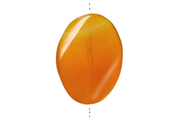 Sardonyx (Yellow) Twisted Flat Oval - 30x40mm - Piece - unbranded Sardonyx (Yellow) pendant for jewelry making