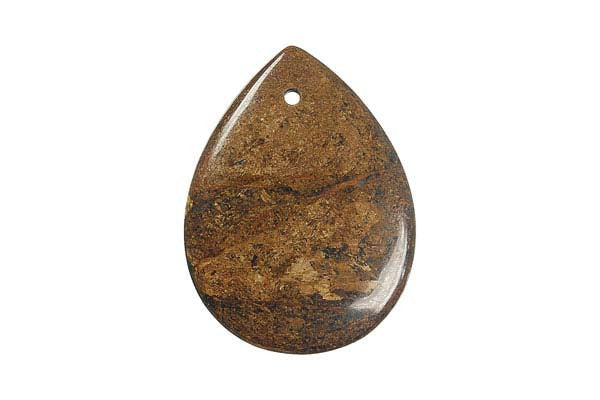 Bronzite Flat Briolette - 30x40mm - Piece - unbranded Bronzite pendant for jewelry making