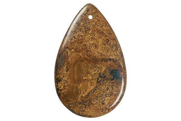 Bronzite Flat Briolette - 30x50mm - Piece - unbranded Bronzite pendant for jewelry making