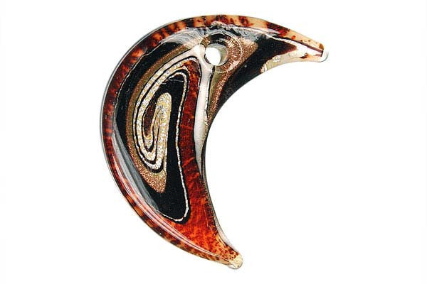Lampwork Art Glass Moon Pendants - 13 Styles