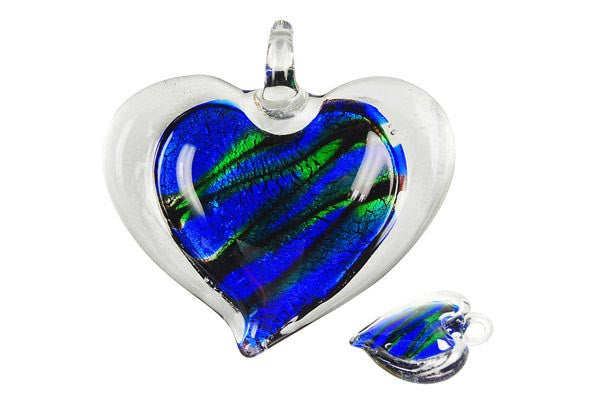 Lampwork Art Glass Heart Pendants - 46 Styles