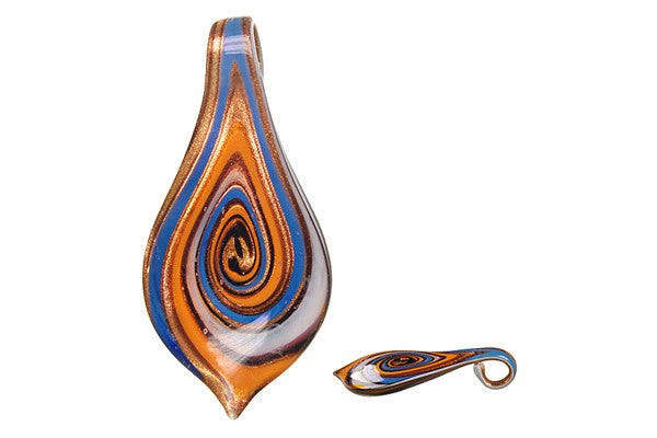 Lampwork Art Glass Smooth Leaf Pendants - 52 Styles