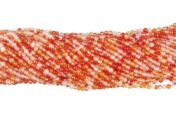 Red Agate Beads - Round - 1.8mm - 16-inch - unbranded beads for jewelry making