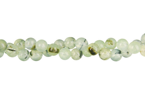 Prehnite Beads - Round - 4mm - 16-inch - unbranded beads for jewelry making