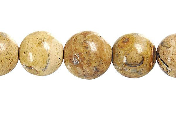 Picture Jasper Beads - New Picture Jasper Round - 14mm - 16-inch - unbranded beads for jewelry making