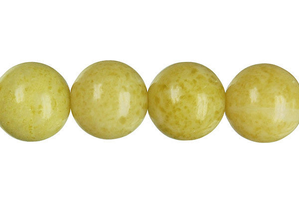 Lemon Jade Beads - Round - 16mm - 16-inch - unbranded beads for jewelry making