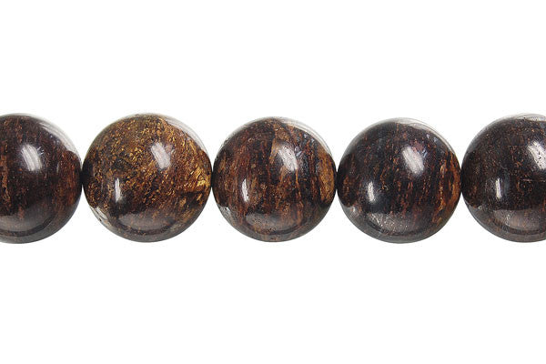 Bronzite Beads - Round - 18mm - 16-inch - unbranded beads for jewelry making