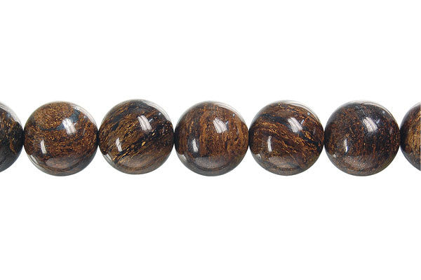 Bronzite Beads - Round - 14mm - 16-inch - unbranded beads for jewelry making