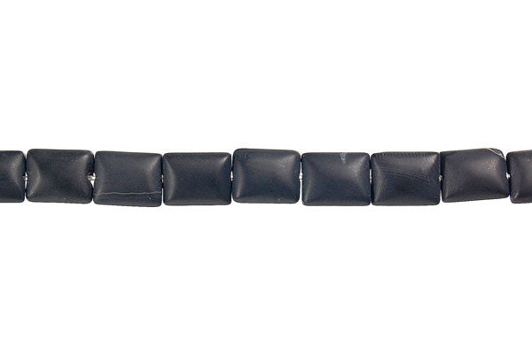Matte Black Onyx Beads - Flat Rectangle - 8x10mm - 16-inch - unbranded beads for jewelry making