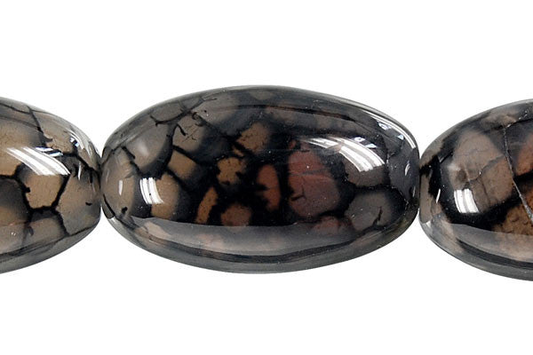 Dragon Vein Agate Beads - Black) Rice - 18x28mm - 14-15-inch - unbranded beads for jewelry making